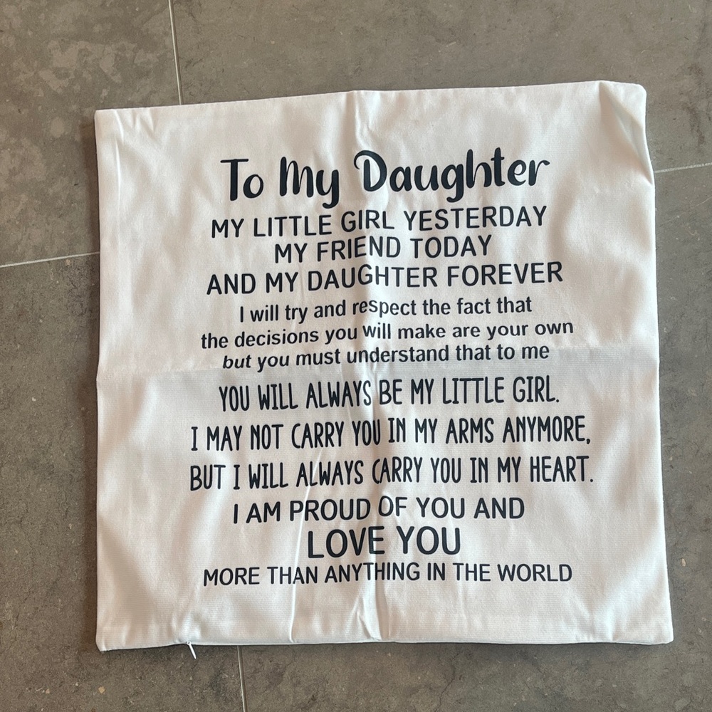 Sentimental White Pillow Cover - New in Package